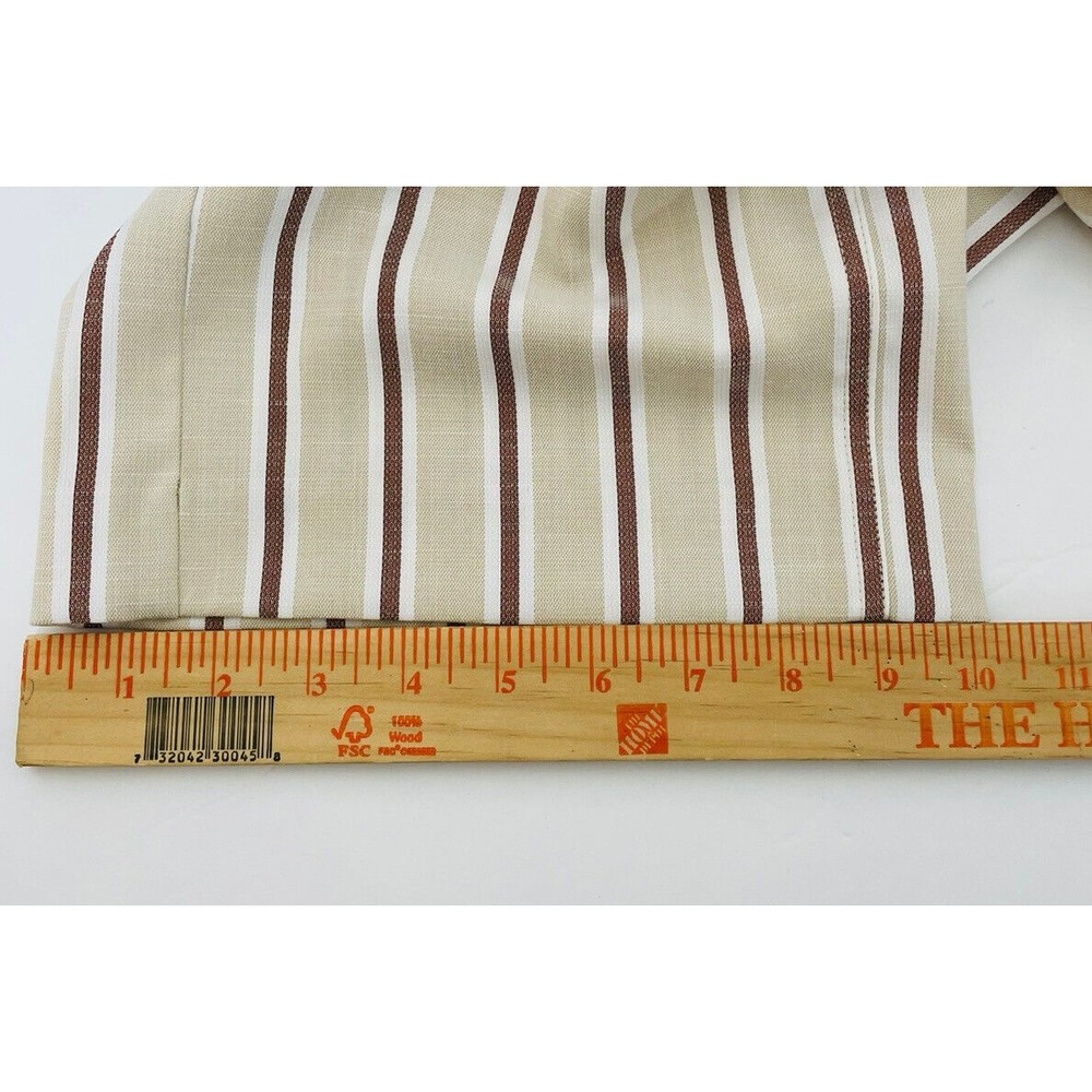 Ann Taylor Factory Womens Sz 6 Wide Leg Pants Stripes Tan Brown White Tie Waist - Picture 11 of 12